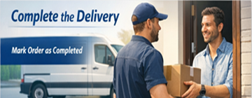 Particular a confirmar a conclusão da entrega após o transporte terminar na ExusTrans